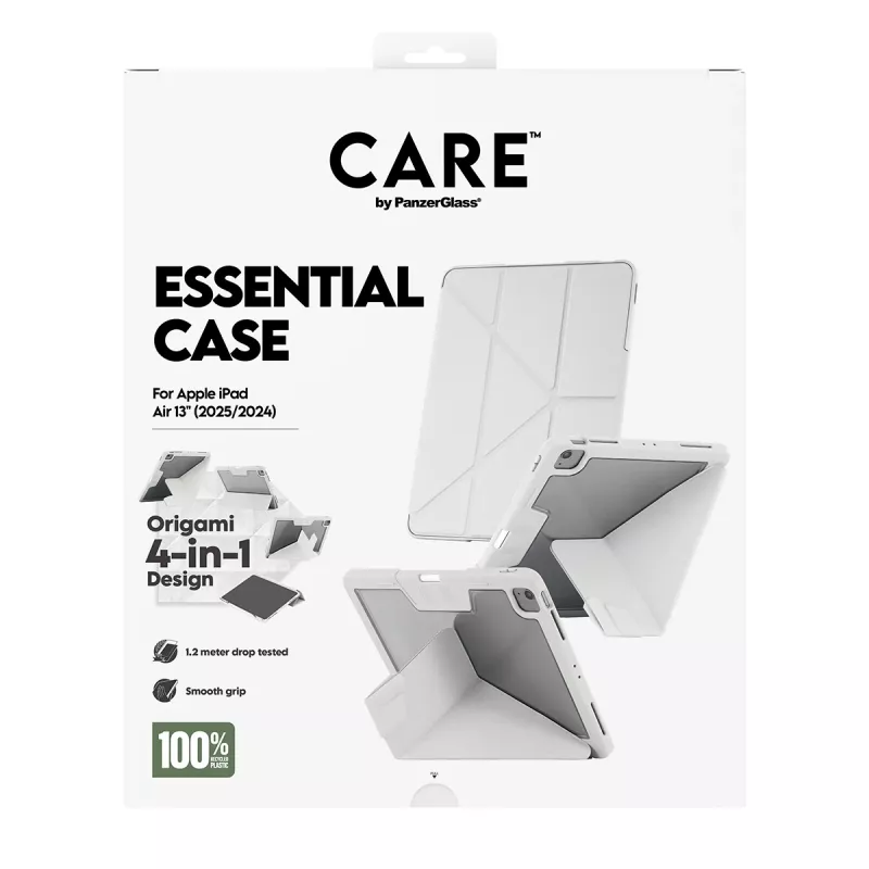 PanzerGlass CARE™ by Essential Case vaaleanharmaa iPad Air 13 tuumaa (2024-2026)