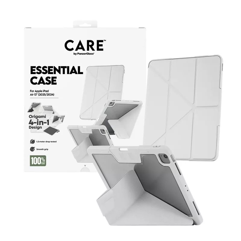 PanzerGlass CARE™ by Essential Case vaaleanharmaa iPad Air 13 tuumaa (2024-2026)