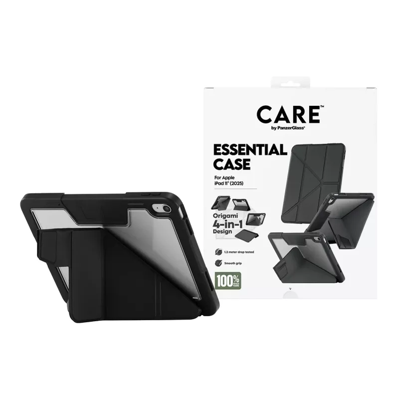 Tabletin kotelo PanzerGlass TPU Essential Case iPad 11 (2025) – musta