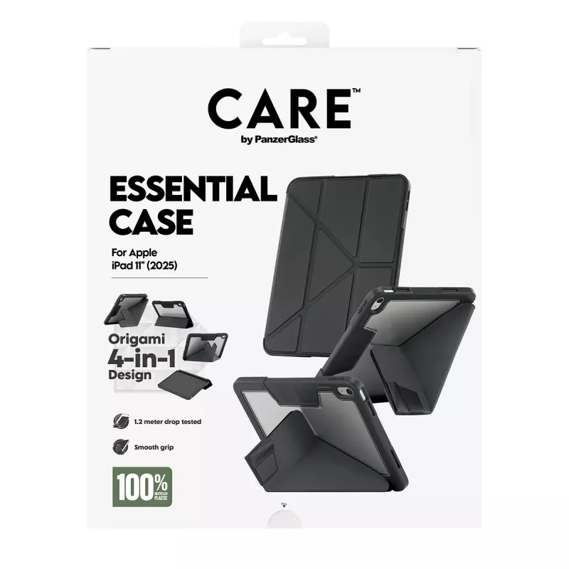 Tabletin kotelo PanzerGlass TPU Essential Case iPad 11 (2025) – musta