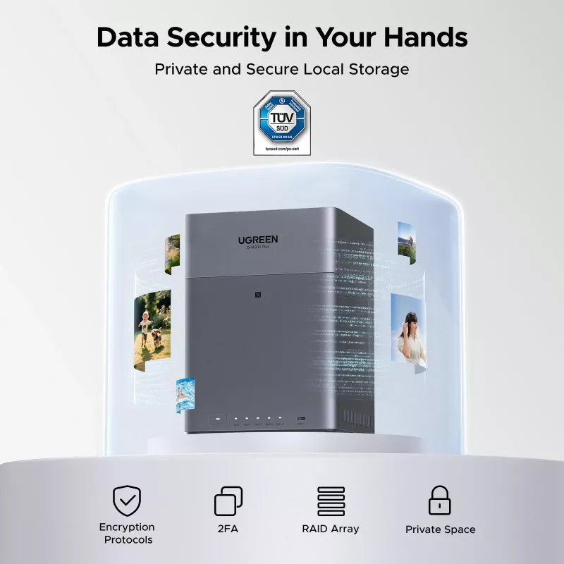 UGREEN NAS DH4300 Plus 4-paikkainen 120TB 2.5GbE ja USB-C