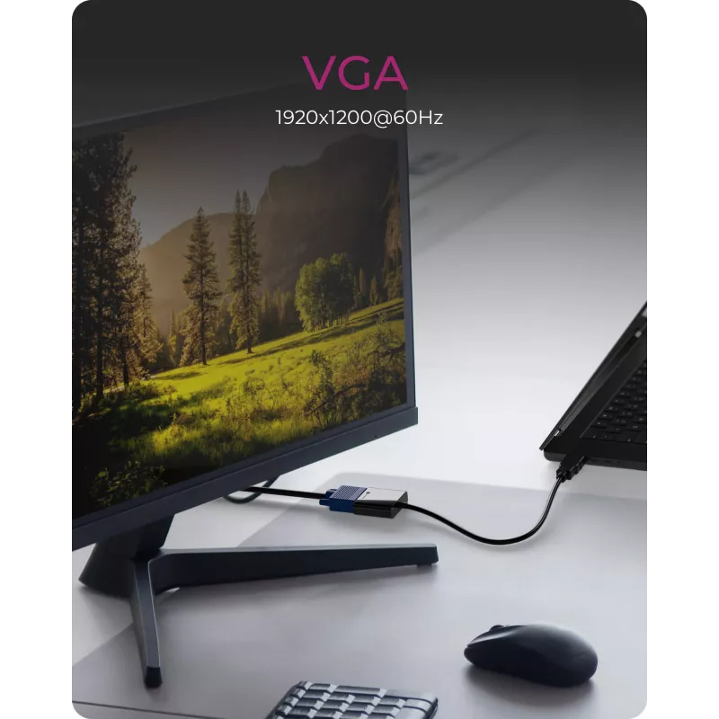 HDMI-VGA-sovitin IcyBox IB-AC502a — HDMI A (uros) VGA (naaras) -sovitin