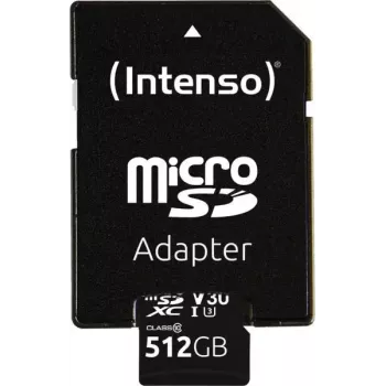 MicroSDXC-kortti Intenso 512 GB UHS-I luokka 10 3433493