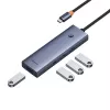Baseus 4in1-keskitin UltraJoy USB-C–USB 3.0 harmaa kaapeli