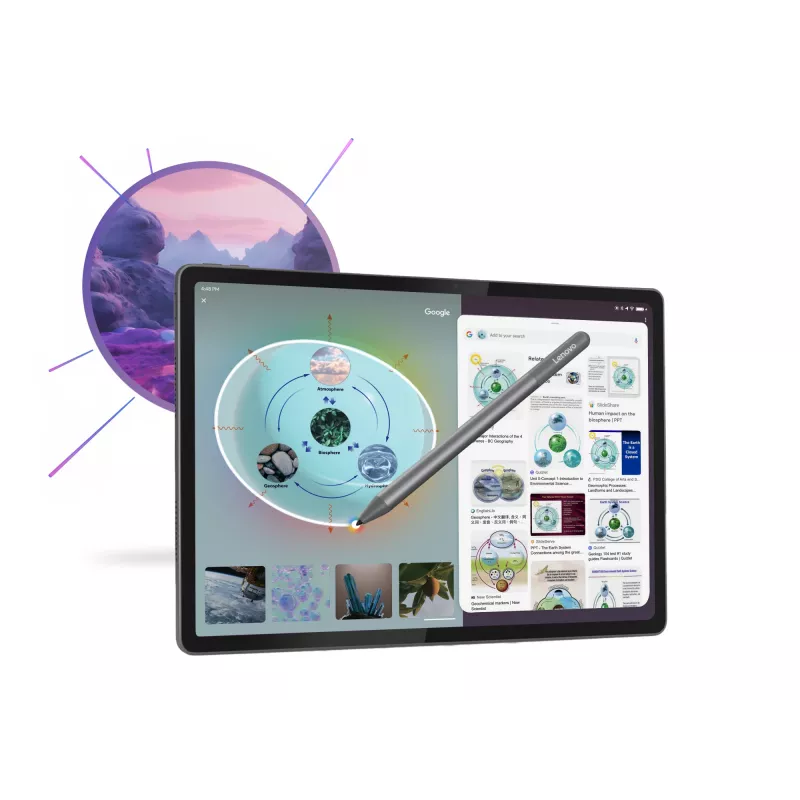 Lenovo Idea Tab Plus ZAG70201SE tabletti, 12,1 tuumaa (30,7 cm) IPS, 8 GB RAM, 256 GB, Wi-Fi, Android 15, kynällä, harmaa