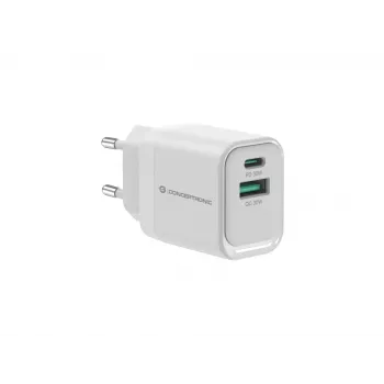 Conceptronic ALTHEA19W33 2-porttinen 33W GaN USB PD -laturi, USB-C x 1, USB-A x 1, QC 3.0, PPS, PD 3.0