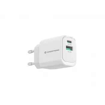 Conceptronic ALTHEA19W33 2-porttinen 33W GaN USB PD -laturi, USB-C x 1, USB-A x 1, QC 3.0, PPS, PD 3.0