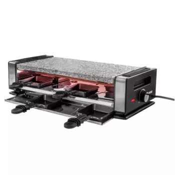 Raclette-grilli Unold Delice Basic 1200 W 8 henkilölle musta ruostumaton teräs