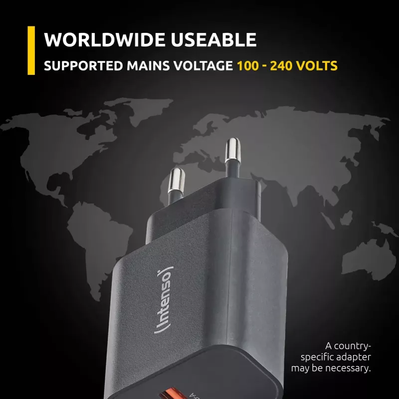 Virtalähde Intenso W30AC 30 W USB-A USB-C musta