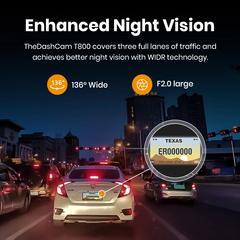 Imou T800 dashcam 4K Ultra HD Wi-Fi DC musta