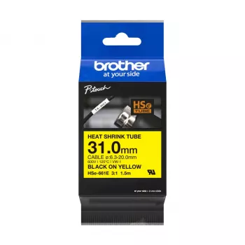 Tulostinnauha Brother HSe-661E musta 3,1 cm x 1,5 m
