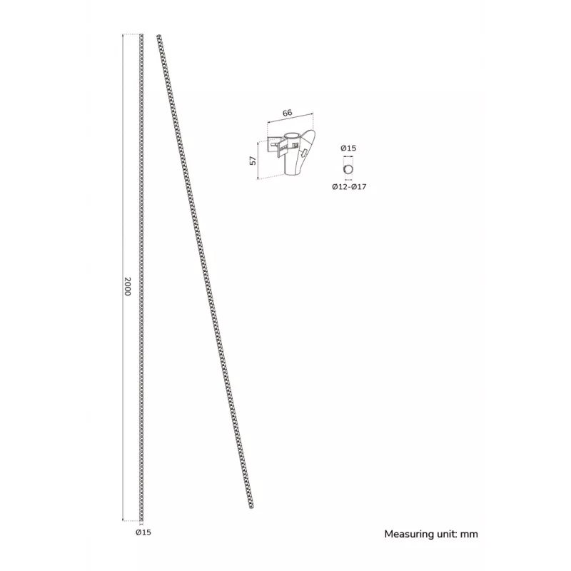 Kaapelinhallintamansetti Neomounts ADS06-140BL kaapeleille Ø15 mm, musta