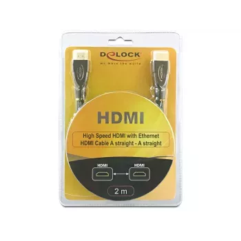 HDMI-kaapeli DeLOCK 2 m uros/uros musta