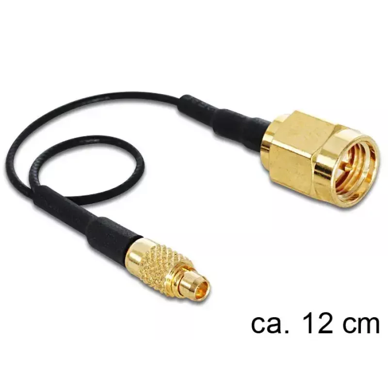 Koaksiaalikaapeli DeLOCK 88471 0,12 m MMCX SMA kulta musta