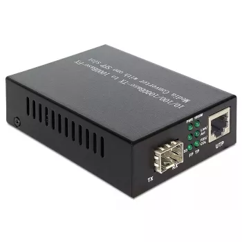 DeLOCK mediakonvertteri 1000Base-T - SFP 1000 Mbit/s musta