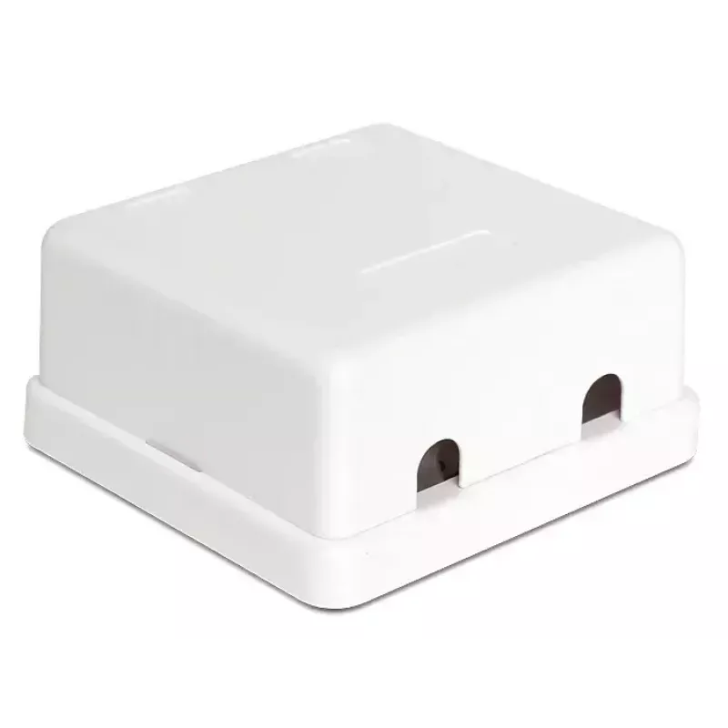 DeLOCK 86207 Keystone tyhjä pinta-asennusrasia, 2 porttia, valkoinen