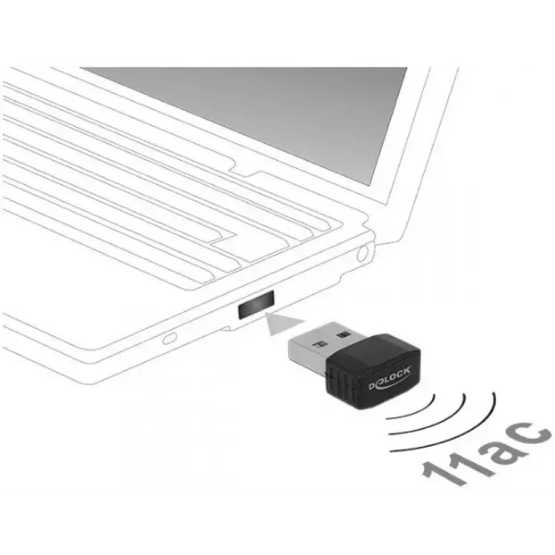 Verkkokortti DeLOCK 12461 WLAN 433 Mbit/s