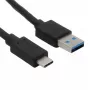 USB-kaapeli Helos 181542 USB 3.2 Gen 2 1 m USB A USB C musta