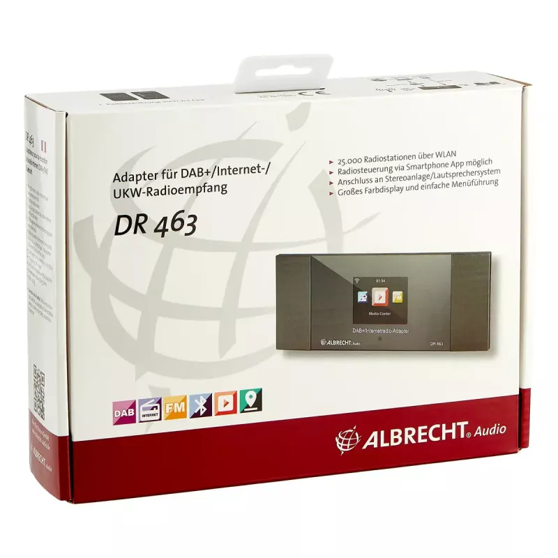 Albrecht DR 463 kannettava digitaaliradio harmaa