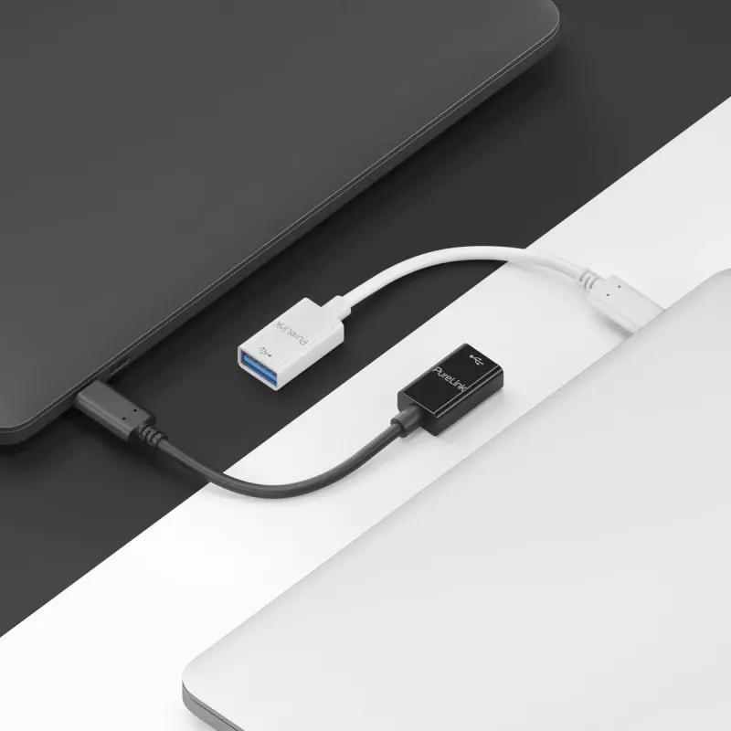 USB-kaapeli PureLink IS230 0,1 m USB-C - USB-A valkoinen