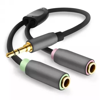 Audiosplitteri Helos 288715 musta harmaa