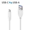 USB-kaapeli PureLink IS2610-010 USB 3.2 Gen 2 1m USB-C USB-A valkoinen