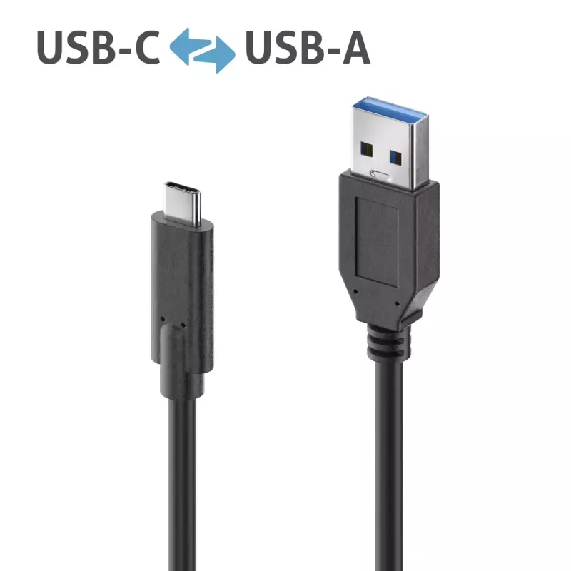 USB-kaapeli PureLink IS2611-005 USB 3.2 Gen 2 0.5m USB C USB A musta
