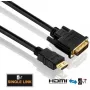 HDMI-DVI-kaapeli PureLink PI3000-005 0,5 m