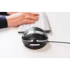 BakkerElkhuizen Oyster -kaapelihiiri, molempikätinen, pystysuunnittelu, laser, USB Type-A, 1200 DPI, musta, hopea