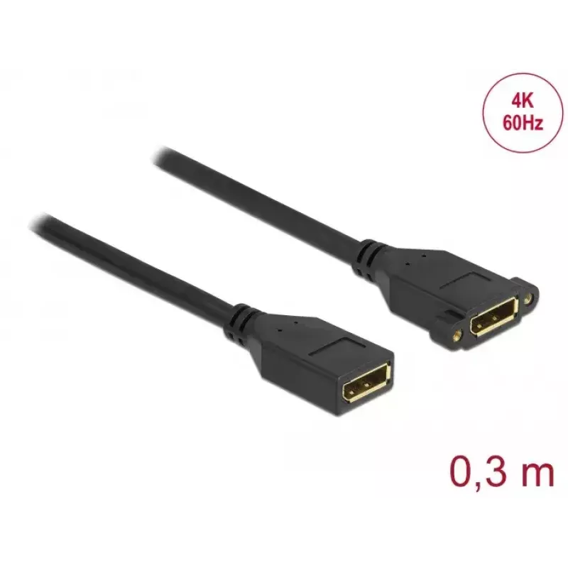 DisplayPort-kaapeli liitin liittimeen paneeliasennukseen DeLOCK 87099