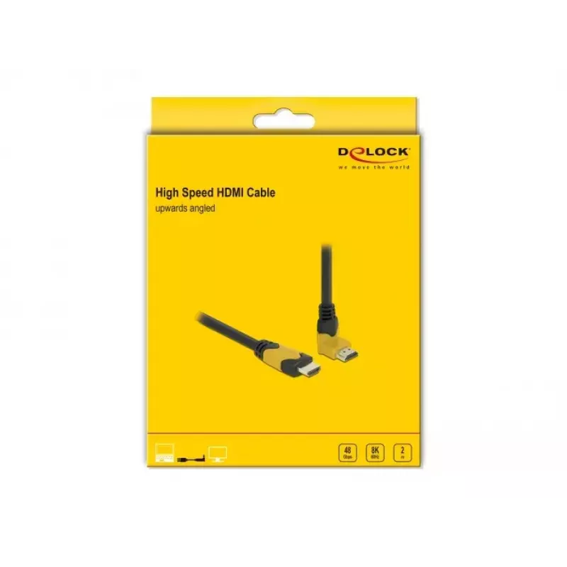 HDMI-kaapeli DeLOCK 86989 2m HDMI Type-A Standard musta keltainen