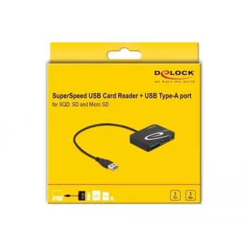 Kortinlukija DeLOCK 91756 musta MicroSD SD MMC USB 5 Mbit/s