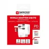Virtapistokesovitin Skross 61663 Universal valkoinen 100-250V 2,4A USB