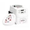 Virtapistokesovitin Skross 61663 Universal valkoinen 100-250V 2,4A USB
