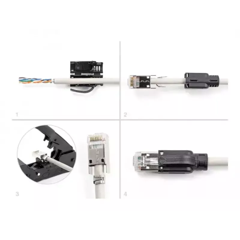 DeLOCK RJ45 modulaariliitinsarja Cat.6A 25 kpl vedonpoisto luotettava taittosuoja
