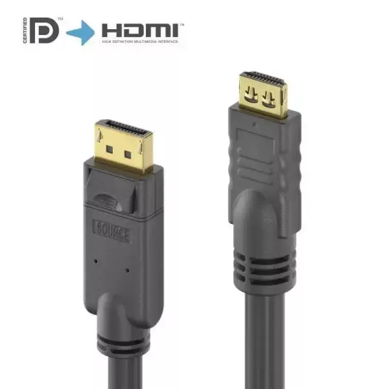 PureLink PI5110-100 videokaapelisovitin 10 m DisplayPort HDMI musta