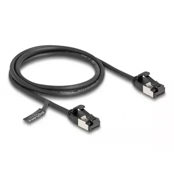 Verkkokaapeli DeLOCK RJ45 kaapeli uros uros Cat.8.1 1 m musta