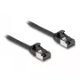 Verkkokaapeli DeLOCK RJ45 kaapeli uros-uros Cat.8.1 1 m musta