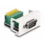DeLOCK Easy 45 -moduuli D-Sub 9-napainen uros liitinrimaan 22,5 x 45 mm