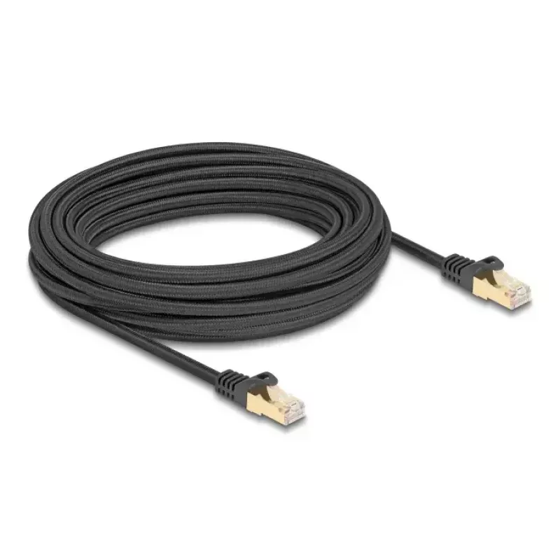 DeLOCK RJ45-verkkokaapeli Cat.6A S/FTP 10 m musta