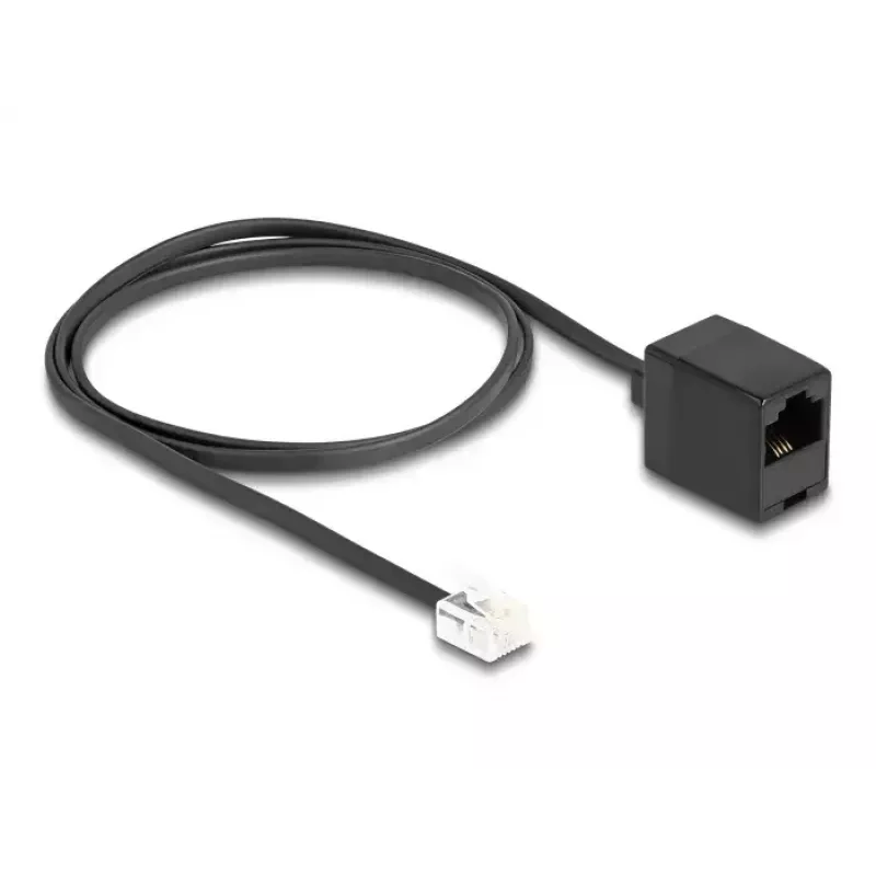 DeLOCK puhelinkaapeli RJ11-uros RJ45-naarasliittimeen musta 1 m