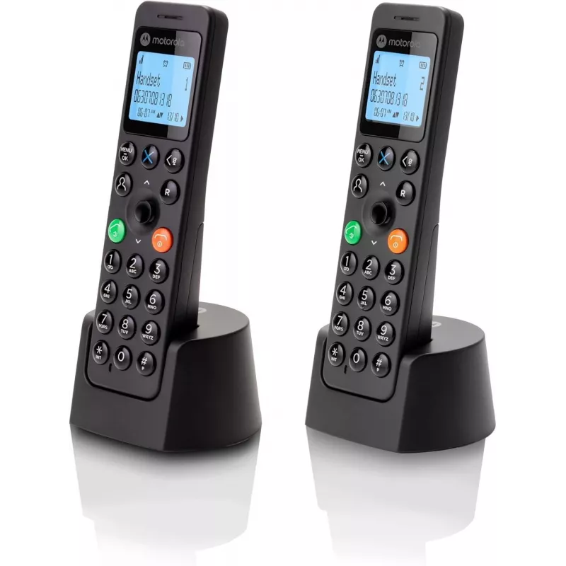 DECT-puhelin Motorola DOT202 Twin langaton luuri soittajan tunnistus musta