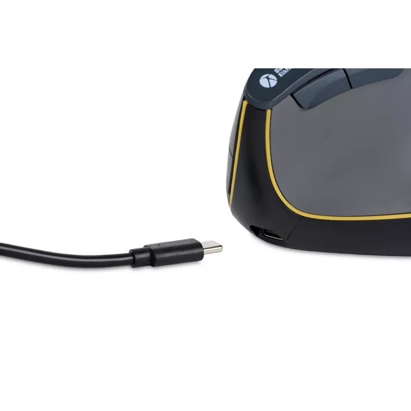 BakkerElkhuizen FastForward hiiri, oikeakätinen, pystysuunnittelu, optinen, RF Wireless + Bluetooth + USB Type-C, 500 DPI, harmaa