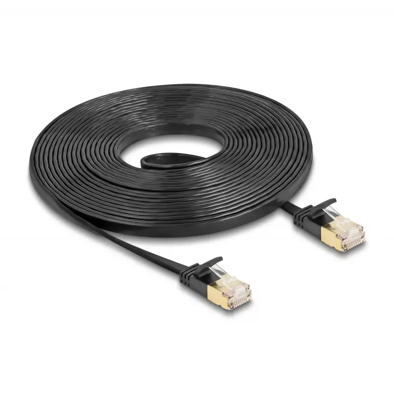 Verkkokaapeli DeLOCK RJ45 Cat.6A uros-uros U/FTP 5 m musta