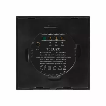 Kosketusvalokytkin Sonoff T3 EU TX WiFi RF 433 2-kanava – seinäasennettava älykytkin, EU-kosketuspaneeli