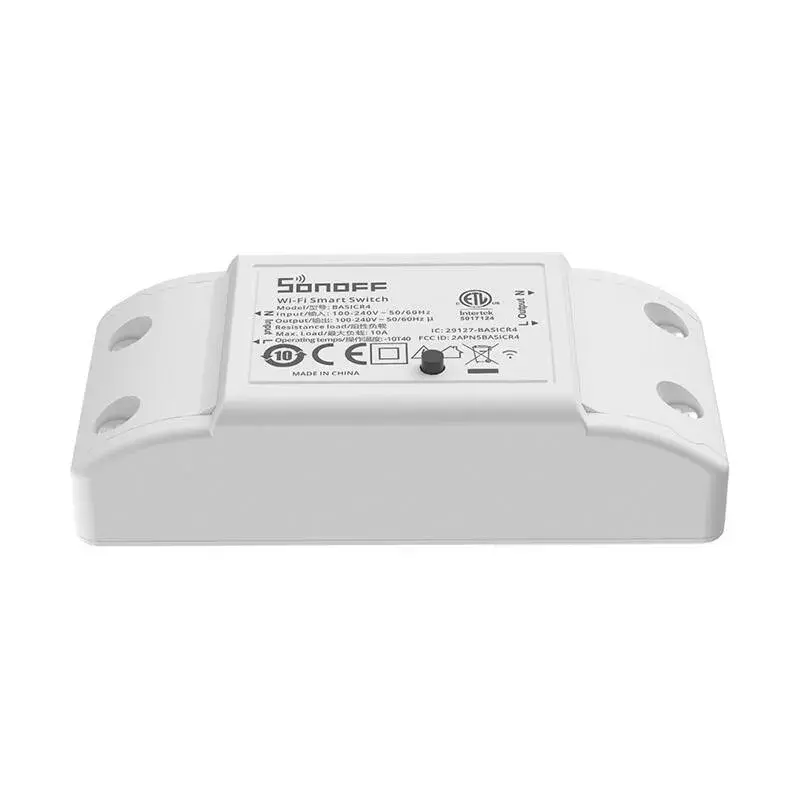Älykytkin Sonoff BASICR4 10A ESP32 — Wi‑Fi-relemoduuli kodin automaatioon