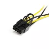 StarTech.com 15,2 cm SATA-virta 8-pin PCI Express näytönohjaimen virtakaapeli-adapteri