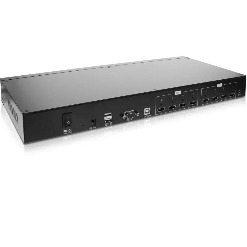 InLine 4x4 Multi-View HDMI-matriisikytkin 4 IN 4 OUT videoseinä FullHD