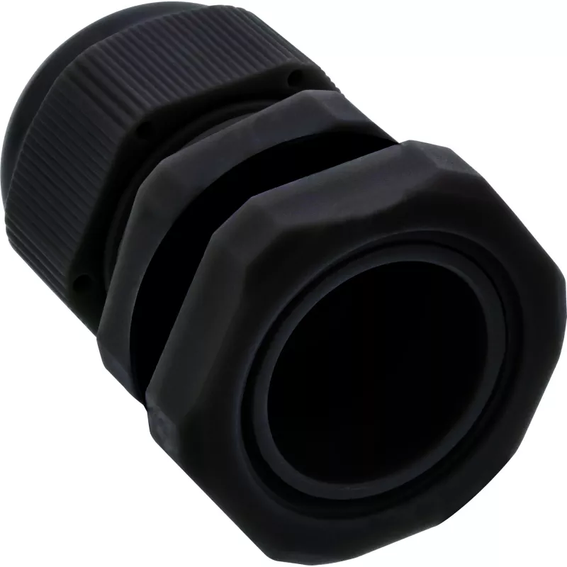 InLine 44010B kaapelin läpivientiholkki PG 7, IP68, 3,5-6 mm, nailonia neopreenitiivisteellä, 10 kpl, musta