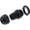 InLine 44010B kaapelin läpivientiholkki PG 7, IP68, 3,5-6 mm, nailonia neopreenitiivisteellä, 10 kpl, musta